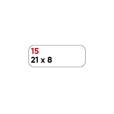 Etichette bianche permanenti Markin Copiatabu 21x8 mm - conf. 10 blister da 10 ff - X11015